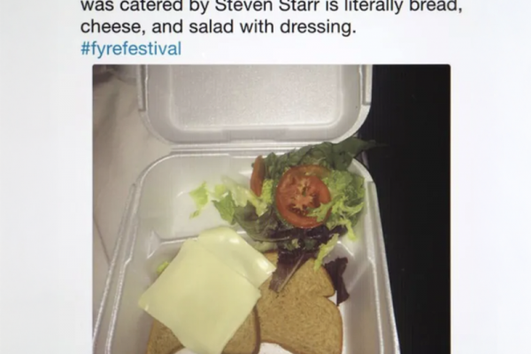 fyre festival lunch